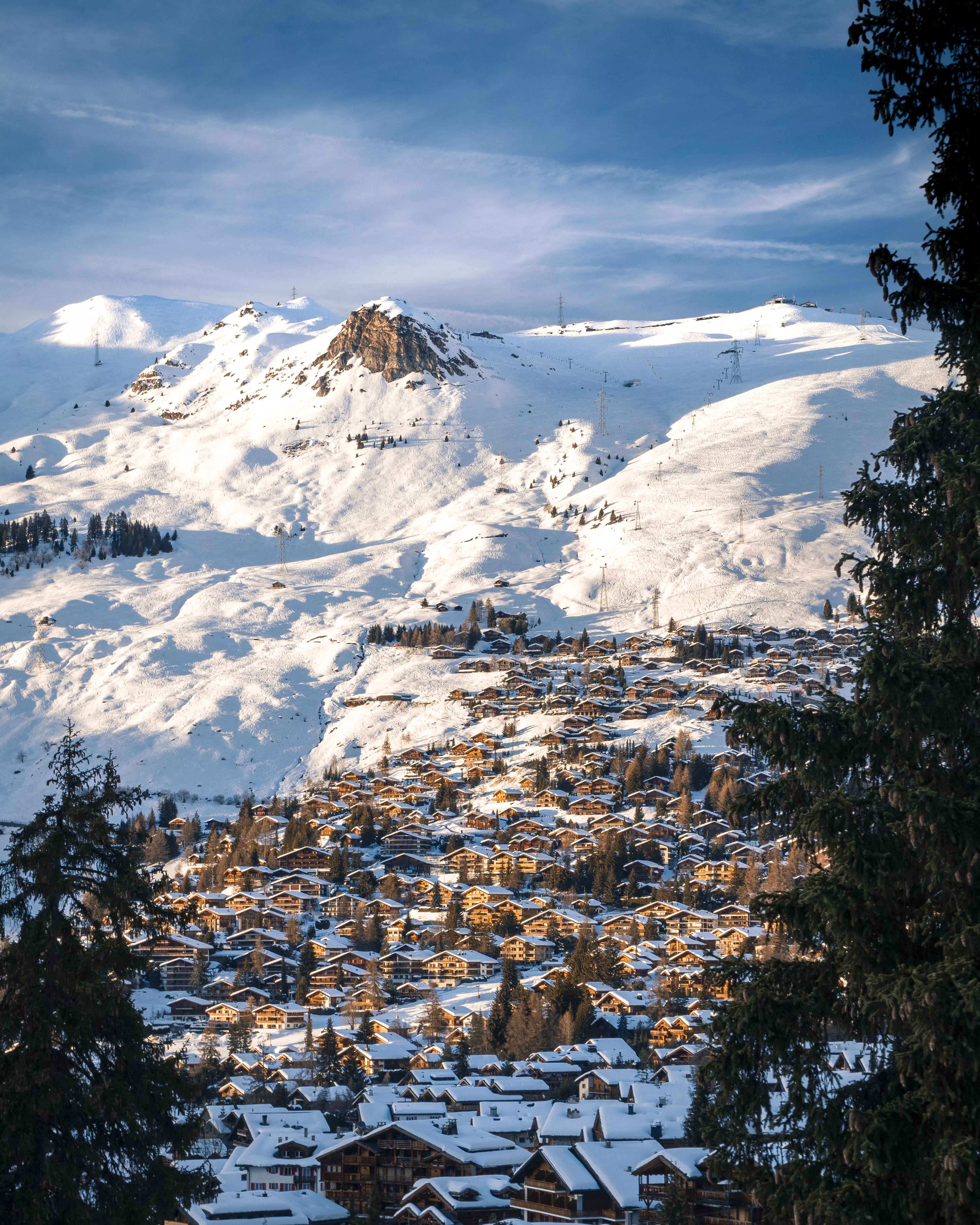 amazing view on savoie mountains