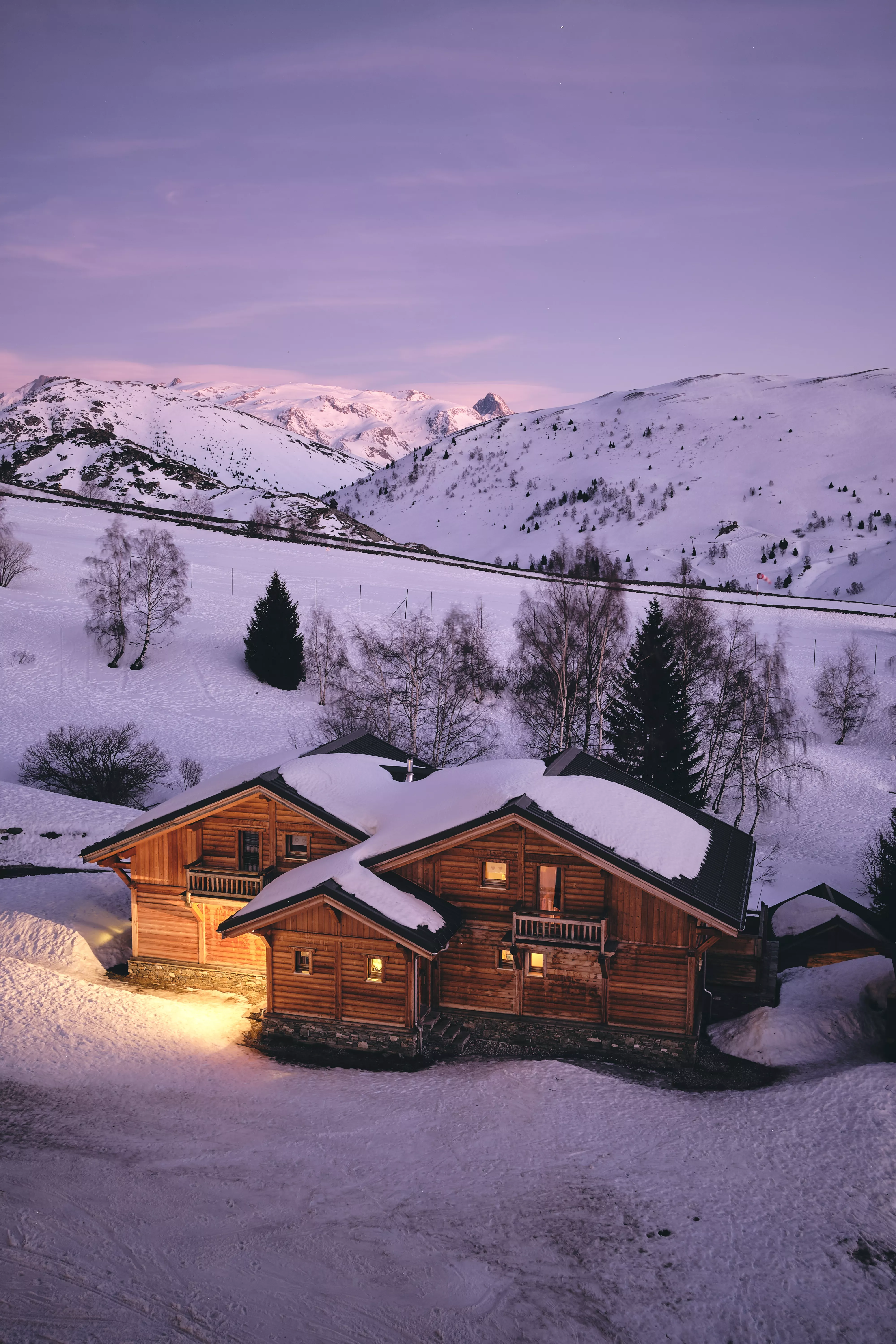 Luxury chalet located on the Savoie Mountains in French Alps.