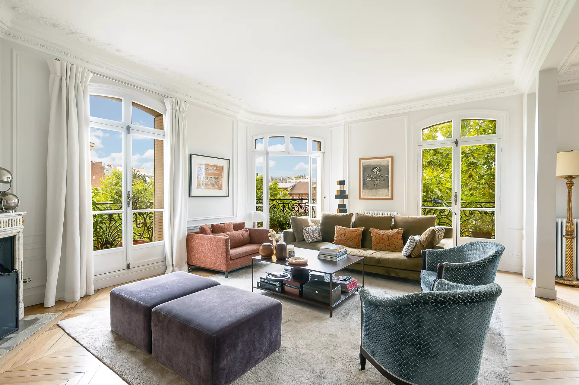Intérieur d'un appartement de luxe vendu par le groupe immobilier parisien Unio