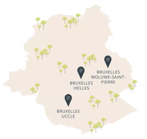 Implantation des agences en Belgique