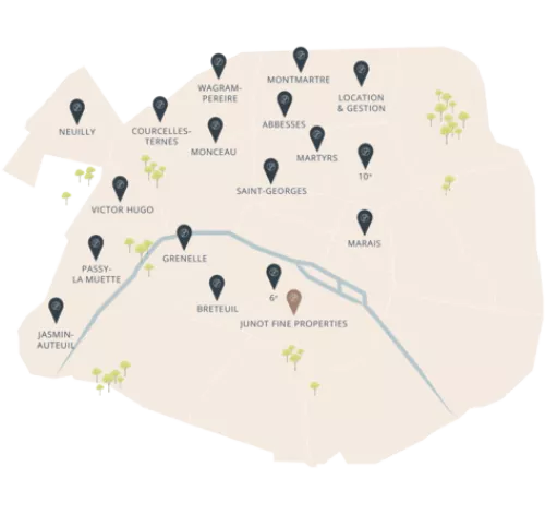 Implantation des agences Junot à Paris