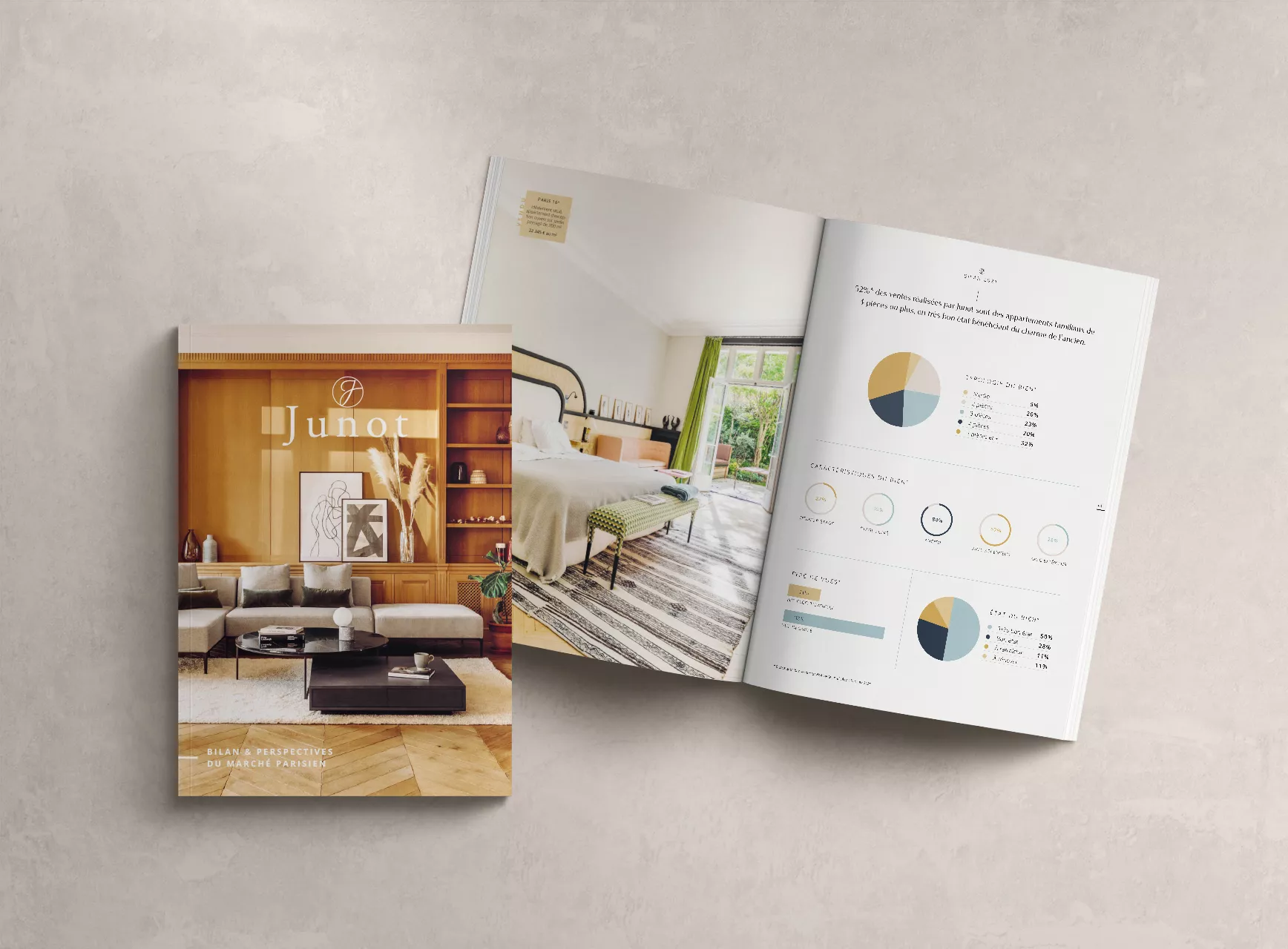 Brochure Junot mis à disposition des clients Junot