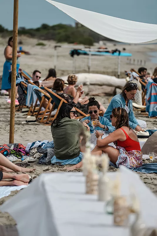 Junot team on the beach during a Junot seminar