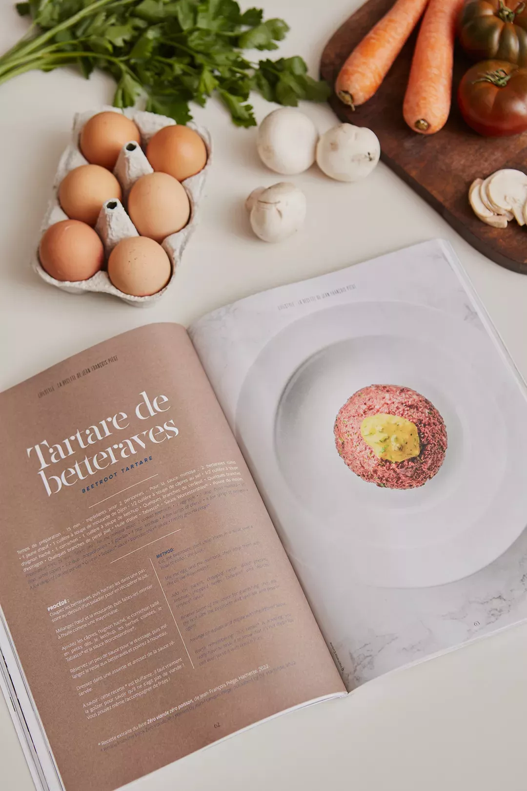 The Junot Magazine opened on a work plan of a luxury apartment of a kitchen work
